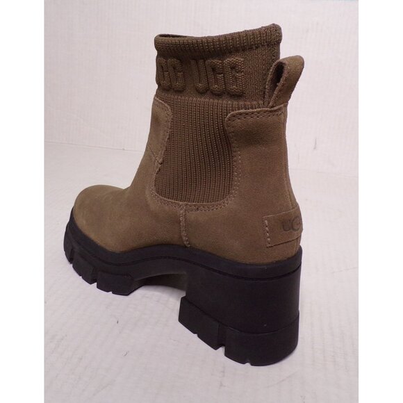 🆕UGG Brooklyn Platform Chelsea Leather Boot Hickory 7.5 - Picture 11 of 12